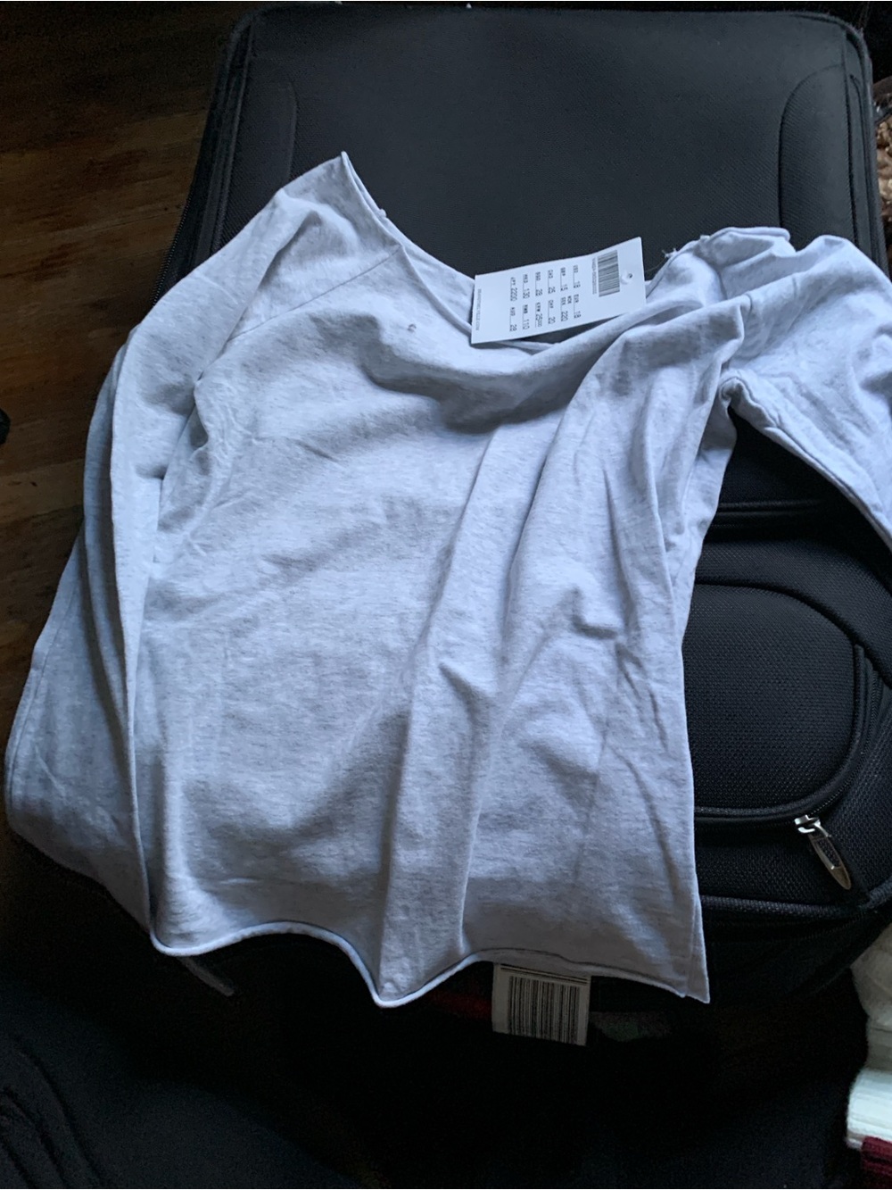 Brandy Melville Light Gray Bonnie Long Sleeve Tee